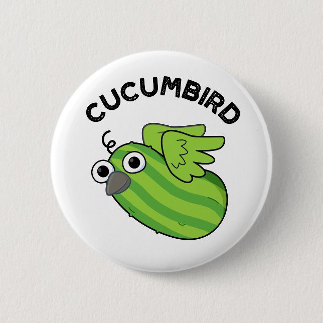 Cucumbird Funny Veggie Cucumber Pun Button (Vorderseite)
