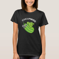 Cucumbird Funny Veggie Cucumber Pun Dark BG