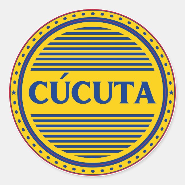 Cucuta City Pride Emblem – Colombian Identity Runder Aufkleber (Vorderseite)
