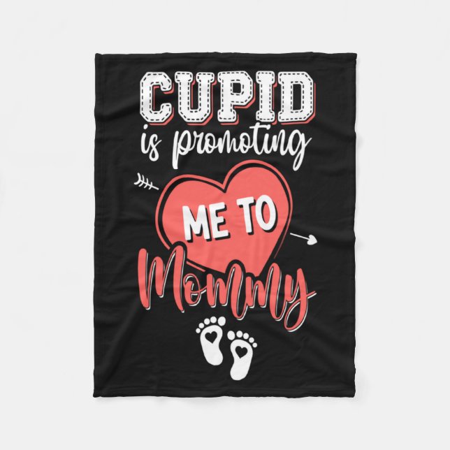 Cud Is Promoting Me To Mommy Valentines Pregnanc  Fleecedecke (Vorderseite)