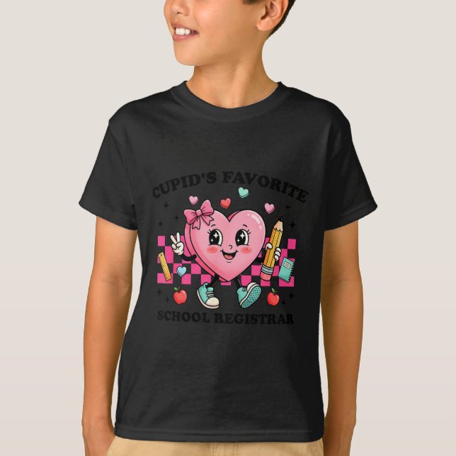 Cud’s Favorite School Registrar Valentines Funny C T-Shirt (Vorderseite)