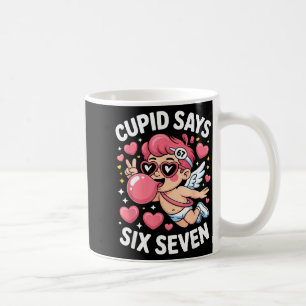 Cud sagt 67 Six Seven Meme Bubble Gum Valentinstag Kaffeetasse
