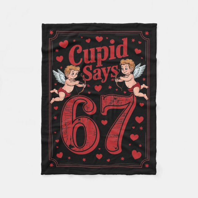Cud Says 67 Funny 6 7 Valentine Couple Matching Si Fleecedecke (Vorderseite)