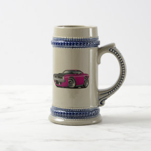 Cuda AARE rosa Auto 1970 Bierglas