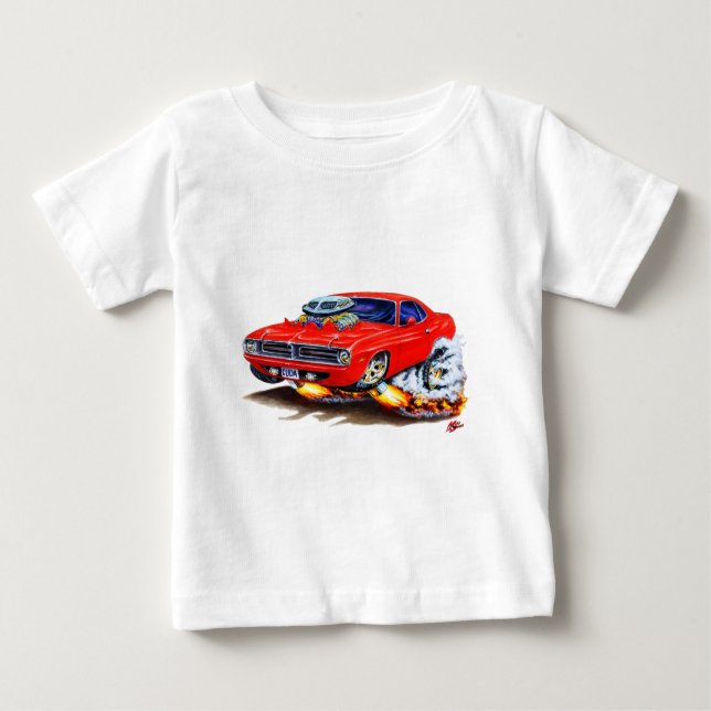 Cuda Rot-Auto 1970 Baby T-shirt (Vorderseite)