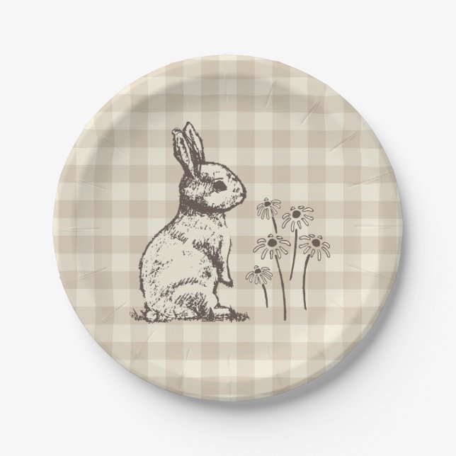 Cudded Bunny Rabbits Bonanza - Ostern Party. Pappteller (Vorderseite)