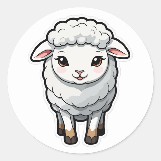 Cudded Sheep Sticker - Ein sanfter und leiser Freu (Vorderseite)