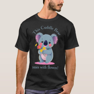 Cuddle Bear Niedlich Kawaii Koala Bär mit Blume T-Shirt