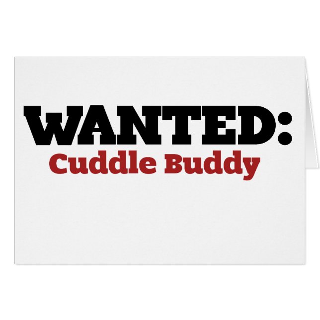 Cuddle Buddy Gewollt (Vorderseite (Horizontal))
