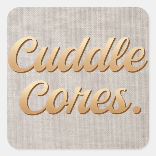 Cuddle Cores Quadratischer Aufkleber (Vorderseite)