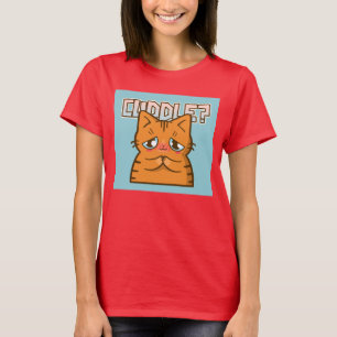 CUDDLE GINGER CAT-FUNNY NIEDLICHE T - SHIRT