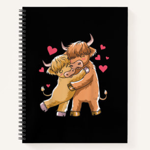 Cuddle Highland Cattle Scottish Cow Bauern Gift Notizbuch