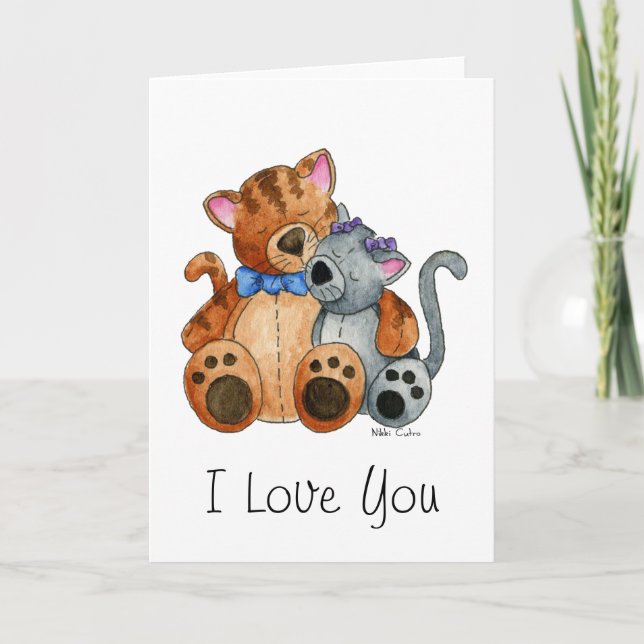 Cuddle-Kätzchen-Karte Karte (Vorderseite)