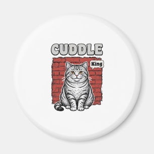 Cuddle King Vintage Katzen-Shirt Design_1 Magnet