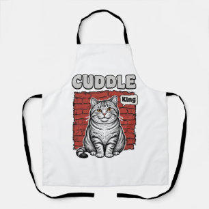 Cuddle King Vintage Katzen-Shirt Design_1 Schürze