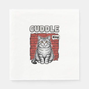 Cuddle King Vintage Katzen-Shirt Design_1 Serviette