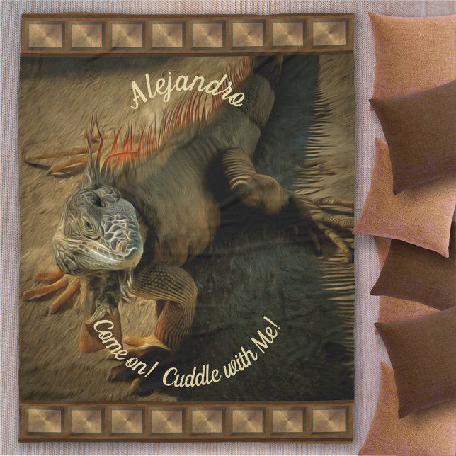 Cuddle mit Pedro der Iguana 0768 Fleecedecke (Von Creator hochgeladen)
