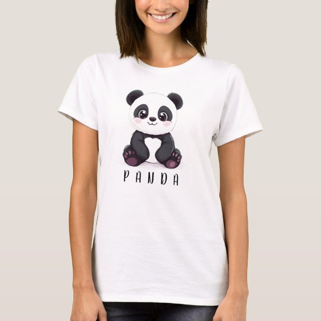 Cuddle Panda Heart T-Shirt (Vorderseite)