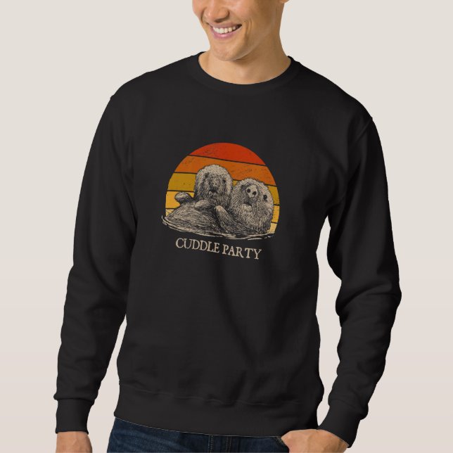Cuddle Party Otter  Family Sea Animal Relatives Bi Sweatshirt (Vorderseite)