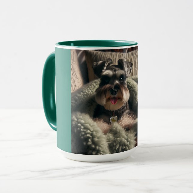 Cuddle Season Miniature Schnauzer Tasse (Vorderseite Links)