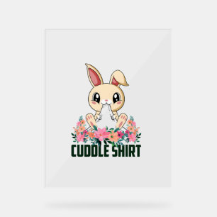Cuddle Shirt Bunny Pajamas Pajamas Nightshirt Rabb Acrylschild