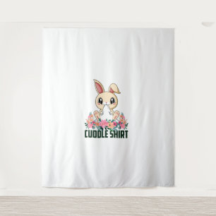 Cuddle Shirt Bunny Pajamas Pajamas Nightshirt Rabb Wandteppich