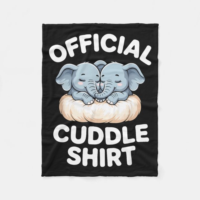 Cuddle Shirt Cute Baby Elephant Snuggle  Fleecedecke (Vorderseite)
