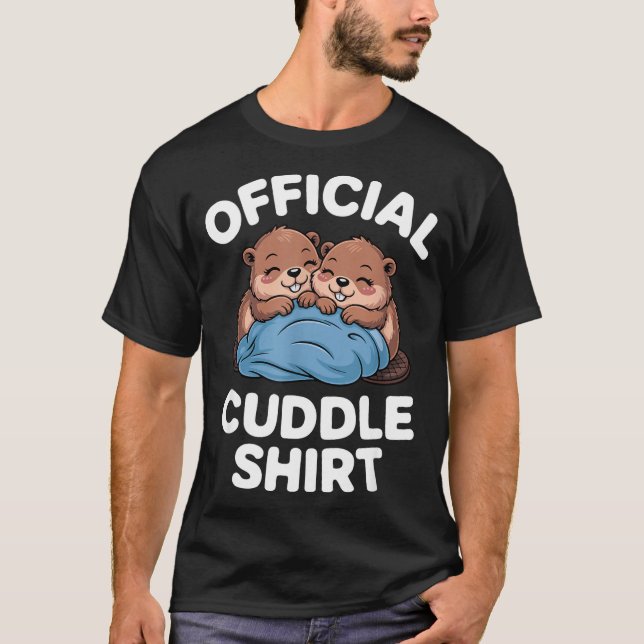 Cuddle Shirt Cute Beavers Snuggling  (Vorderseite)