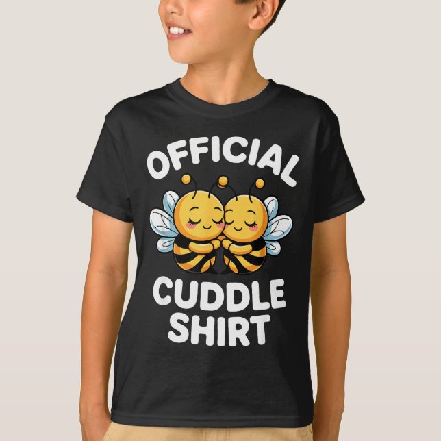 Cuddle Shirt Cute Bees Funny Cozy Couple  (Vorderseite)