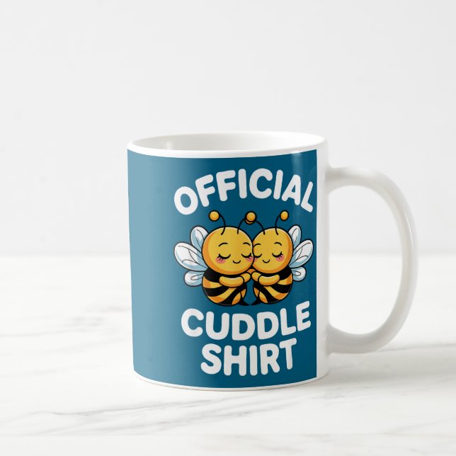 Cuddle Shirt Cute Bees Funny Cozy Couple  Kaffeetasse (Rechts)