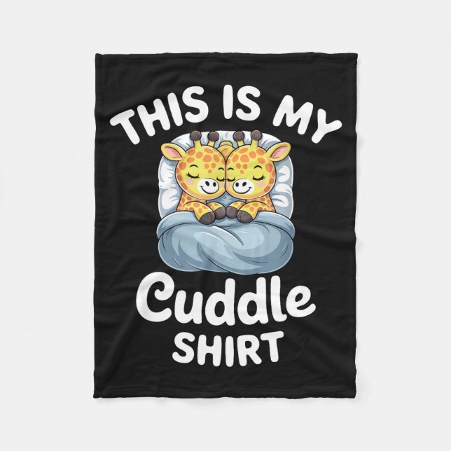 Cuddle Shirt Cute Giraffes Funny Cozy  Fleecedecke (Vorderseite)