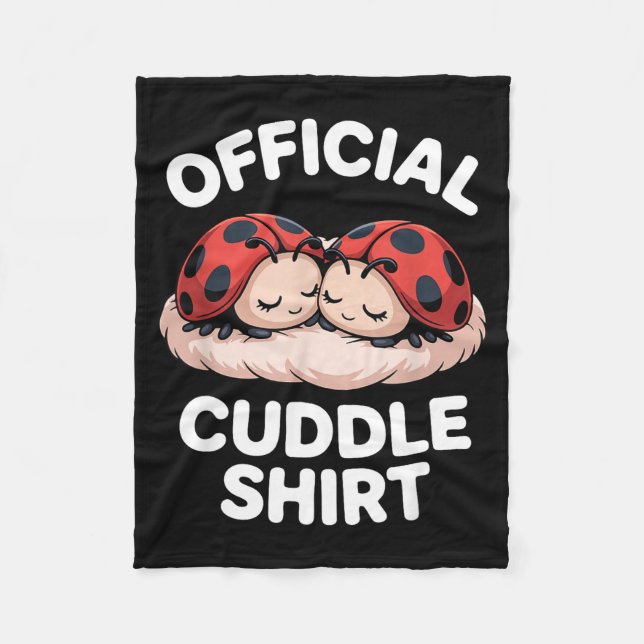 Cuddle Shirt Cute Ladybug Couple Cozy  Fleecedecke (Vorderseite)
