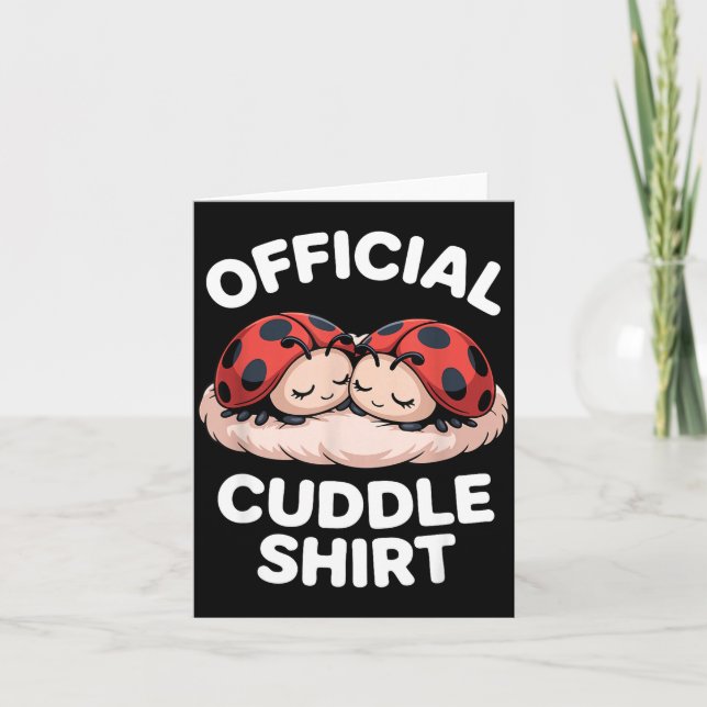 Cuddle Shirt Cute Ladybug Couple Cozy  Karte (Vorderseite)