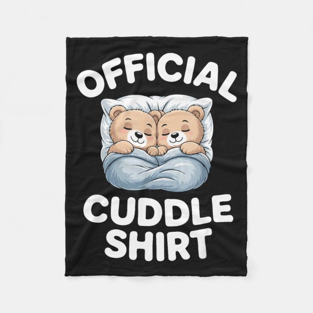 Cuddle Shirt Cute Teddy Bear Sleepwear  Fleecedecke (Vorderseite)