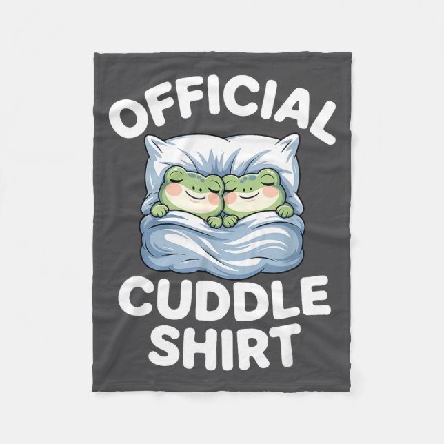 Cuddle Shirt Funny Cute Frogs Cozy  Fleecedecke (Vorderseite)
