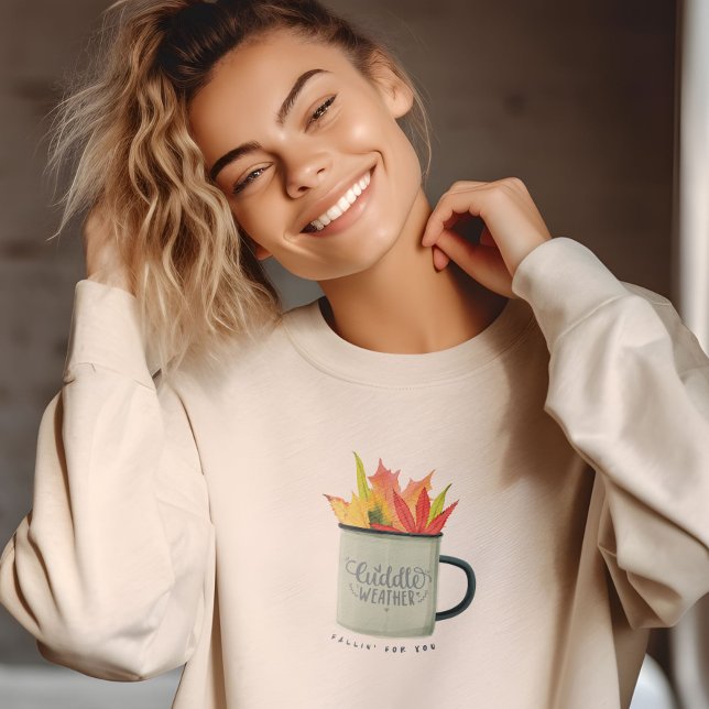 Cuddle Weather Watercolor Herbstlaube Herbst Sweatshirt (Cuddle Weather Watercolor Fall Leaves Autumn Sweatshirt)