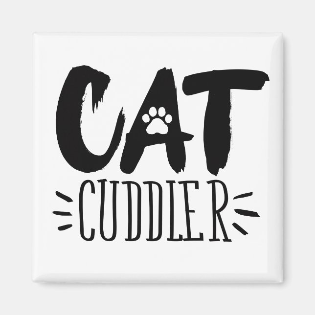 Cuddler Happy Cuddler Aesthetic Cat Pictures Magnet (Vorne)