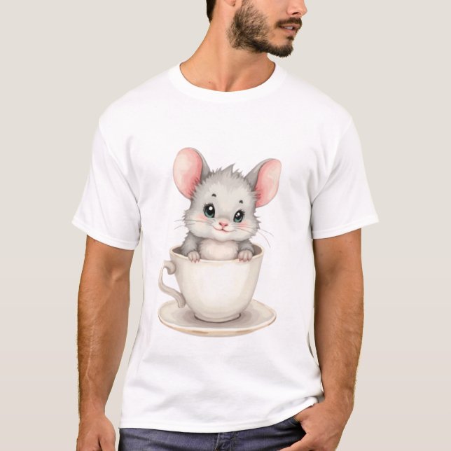 Cuddles Cup - Chinchilla in Teacup T-Shirt (Vorderseite)