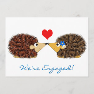 Cuddley Igel Wir sind Verlobt Ankündigung