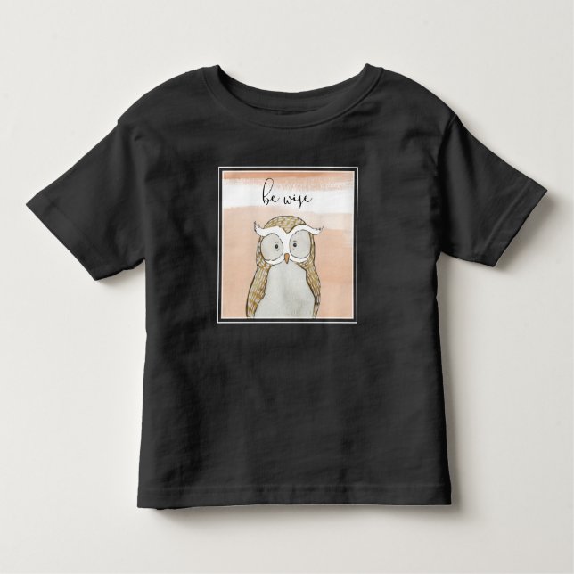 Cuddlies Owl | Sei weise Kleinkind T-shirt (Vorderseite)