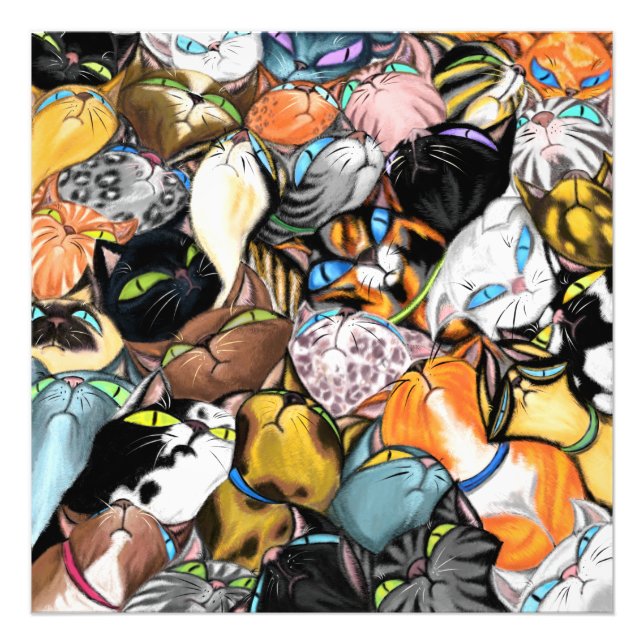 Cuddling Cats Poster (Vorne)