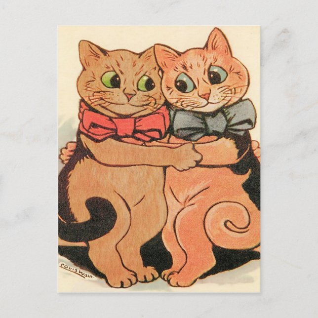 Cuddling Cats Postkarte (Vorderseite)