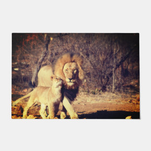 Cuddling Lions Fußmatte