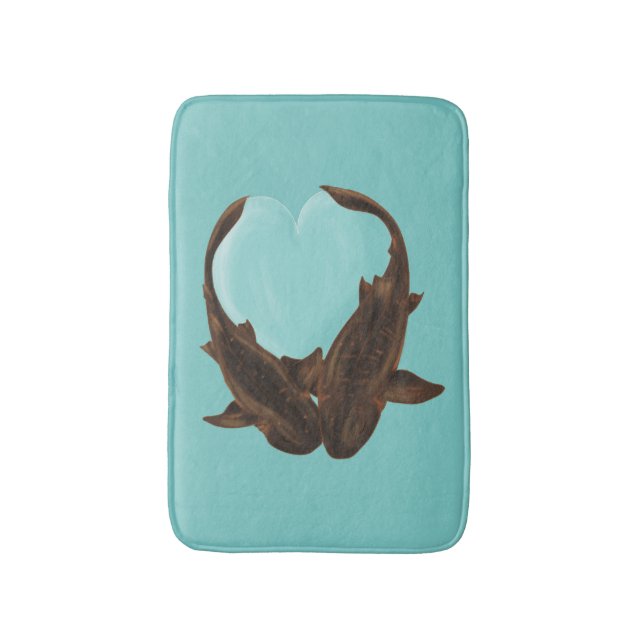 Cuddling Nurse Sharks Badematte (Vorderseite Vertikal)