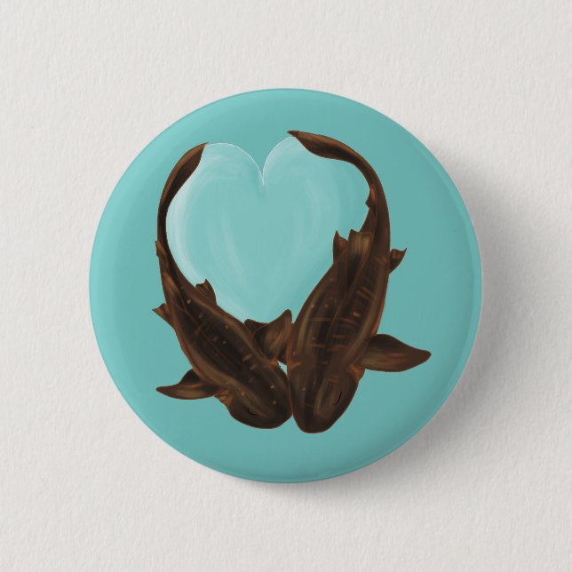 Cuddling Nurse Sharks Button (Vorderseite)