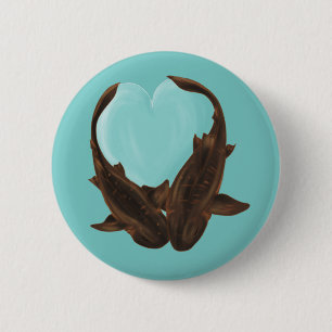Cuddling Nurse Sharks Button