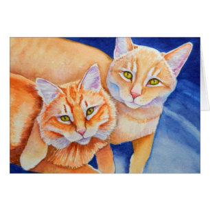 Cuddling Orange Tabby Cats