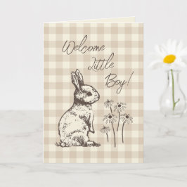 Cuddly Bunny Rabbits Bonanza - new baby boy. Karte