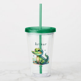 Cuddly Croc Time - Personalized Kids' Tumbler Acryltrinkbecher