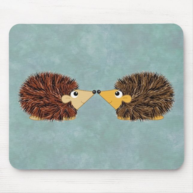 Cuddly Igels-Paare Mousepad (Vorne)